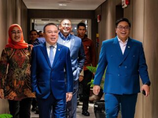 Wakil Ketua DPR RI Sufmi Dasco Ahmad bersama Anggota DPR-RI, Kawendra Lukistian. Foto: ist