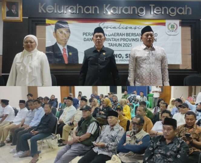 
 Anggota DPRD Provinsi Banten, Suharno,SE.,MM Saat Sosialisasikan Peraturan Gubernur Banten 170 Tahun 2025 Tentang 