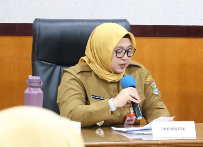 Wakil Bupati Tangerang, Intan Nurul Hikmah saat menghadiri kegiatan Penilaian Kinerja Pelaksanaan 8 Aksi Konvergensi Percepatan Penurunan Stunting Kabupaten/Kota se-Provinsi Banten. Foto: ist