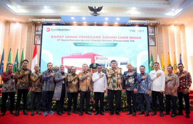 
 Rapat Umum Pemegang Saham Luar Biasa (RUPS-LB) Banksasuci Banten yang digelar di Pendopo Gubernur Banten, Kota Serang, Jumat (28/11/2025) Foto: ist