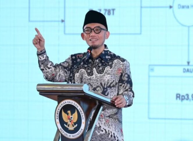 
 Wakil Menteri Haji dan Umrah RI, Dahnil Anzar Simanjuntak, saat menutup Rapat Kerja Nasional (Rakernas) Konsolidasi Penyelenggaraan Haji dan Umrah Tahun 1447 H/2026 M di Grand Elhaj Cipondoh Kota Tangerang. Foto: Ist