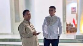 Gubernur Banten Andra Soni bersama Ketua HIPMI Banten, Rifky Hermiansyah. Foto: ist 