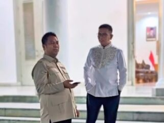 Gubernur Banten Andra Soni bersama Ketua HIPMI Banten, Rifky Hermiansyah. Foto: ist 