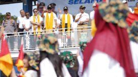 Wali Kota Tangerang Sachrudin Didampingi Wakil Wali Kota Tangerang Maryono Hasan saat membuka Olimpiade Olahraga Siswa Nasional (O2SN), Festival dan Lomba Seni dan Sastra Siswa Nasional (FLS3N), serta Gala Siswa Indonesia (GSI) tingkat Kota Tangerang Tahun 2026. Foto: ist