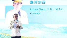 Gubernur Banten Andra Soni pada Gala Dinner Forge Ahead in Indonesia Co-building Golden Age di Hotel Fairmont. Foto: ist