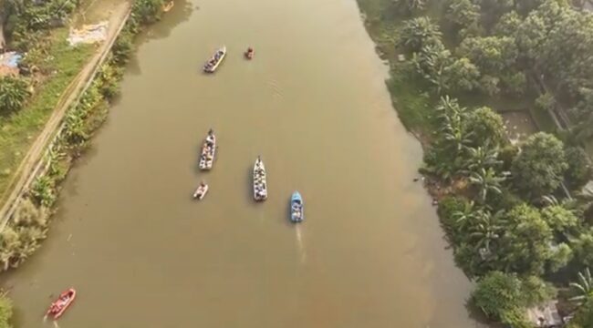 Serok Sampah Bersama dalam Kegiatan Lestarikan Bersama Sumber Kehidupan (Lebaran) Cisadane yang diikuti seluruh pemangku kepentingan. Foto: TangerangPos 