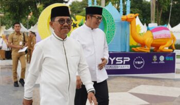 Wali Kota Tangerang Sachrudin dan Wakil Wali Kota Maryono Hasan saat menghadiri pembukaan Festival Al Azhom Tahun 2026. Foto: ist