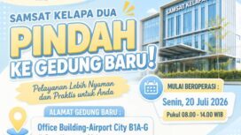 Pengumuman Resmi Perpindahan Kantor Induk Samsat Kelapa Dua. Foto: @samsatkelapadua