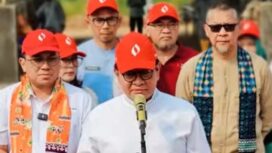 Gubernur DKI Jakarta Pramono Anung saat meninjau Pusat Olahraga Organik (POO) Desa Ciangir Kecamatan Legok Kabupaten Tangerang. Foto: TangerangPos 