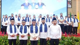 Gubernur Banten Andra Soni dan Wamenhaj Dahnil Anzar Simanjuntak saat Pengukuhan Pengurus Wilayah Matahari Pagi Indonesia Provinsi Banten. Foto: Ist
