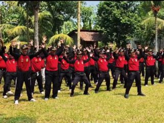 60 Putra dan Putri Terbaik Se-provinsi Banten saat mengikuti Pelatihan Taruna Siaga Bencana (Tagana) Mid di Kabupaten Lebak. Foto: TangerangPos 