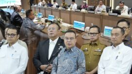 Wakil Ketua DPR RI Sufmi Dasco Ahmad memberikan keterangan usai rapat dengan Pemerintah di kompleks Parlemen Senayan, Jakarta. Foto: Tangkapan Layar @sufmi_dasco