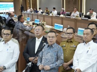Wakil Ketua DPR RI Sufmi Dasco Ahmad memberikan keterangan usai rapat dengan Pemerintah di kompleks Parlemen Senayan, Jakarta. Foto: Tangkapan Layar @sufmi_dasco