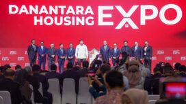 Gubernur Banten Andra Soni saat menghadiri pembukaan Danantara Housing Expo 2026 di Nusantara International Convention Exhibition (NICE), PIK 2, Kabupaten Tangerang. Foto: Ist