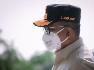 Gubernur Banten Andra Soni kembali Meninjau Pos Pengamatan Gunung Anak Krakatau Pasauran, Kecamatan Cinangka, Kabupaten Serang. Foto: Awal Rijal 