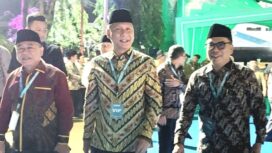 Sekretaris Daerah Provinsi Banten Deden Apriandhi Hartawan saat menghadiri Penutupan MTQ Nasional XXXI Tahun 2026 di Kota Semarang, Jawa Tengah. Foto: Ist