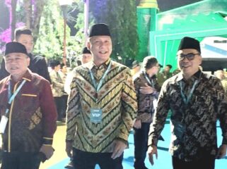 Sekretaris Daerah Provinsi Banten Deden Apriandhi Hartawan saat menghadiri Penutupan MTQ Nasional XXXI Tahun 2026 di Kota Semarang, Jawa Tengah. Foto: Ist
