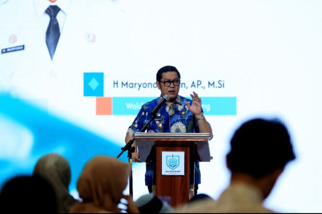 
 Wakil Wali Kota Tangerang, H. Maryono, saat menghadiri Grand Launching Sistem Penerimaan Murid Baru (SPMB) ASSTA Tahun Ajaran 2027/2028 As Syukriyyah di TangCity Mall, Tangerang. Foto: Ist