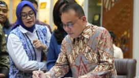 Wakil Ketua DPR RI Sufmi Dasco Ahmad Usai Rapat Pembahasan Rancangan Undang-Undang (RUU) Pelindungan Ketenagakerjaan. Foto: Ist