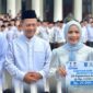 Bupati Serang Ratu Rachmatuzakiyah saat berikan Bantuan Pendidikan pada Momentum Hari Santri. Foto: ist