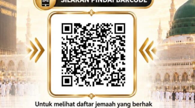 Barcode Daftar Jamaah yang Berhak Pelunasan Haji Reguler Provinsi Banten. Foto: kemenhaj 
