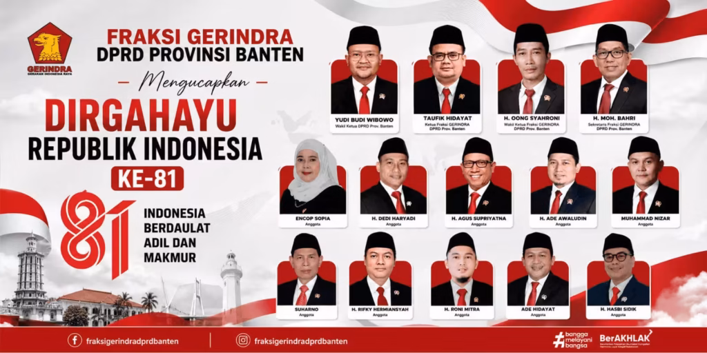 HUT RI Fraksi Partai Gerindra Banten