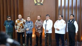 Wakil Ketua DPR RI, Sufmi Dasco Ahmad, usai rapat koordinasi pembentukan Satuan Tugas (Satgas) Mitigasi Pemutusan Hubungan Kerja (PHK). Foto: ist