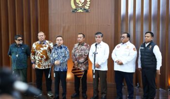 Wakil Ketua DPR RI, Sufmi Dasco Ahmad, usai rapat koordinasi pembentukan Satuan Tugas (Satgas) Mitigasi Pemutusan Hubungan Kerja (PHK). Foto: ist