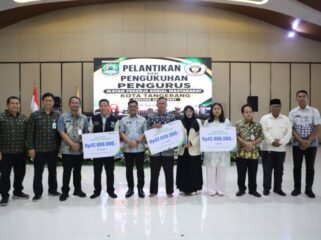 Wali Kota Tangerang Sachrudin saat Pengukuhan kepengurusan Ikatan Pekerja Sosial Masyarakat (IPSM) Kota Tangerang periode 2026-2031, di Tangerang Convention Center (TCC) Kota Tangerang. Foto: Ist 