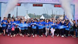 Bupati Tangerang, Moch. Maesyal Rasyid bersama Wakil Bupati Tangerang, Intan Nurul Hikmah menghadiri acara NotaRace 2026 dalam rangka memperingati Hari Ulang Tahun Ikatan Notaris Indonesia (INI) ke-118 yang digelar di Eastvara BSD City Kab. Tangerang. Foto: ist