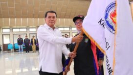Bupati Tangerang Moch Maesyal Rasyid saat melepas para atlet pelajar potensial untuk bertarung di ajang Pekan Olahraga Pelajar Daerah (POPDA) XII dan Pekan Paralimpik Pelajar Daerah (PEPAPERDA) IX. Foto: ist
