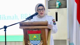 Wakil Bupati (Wabup) Tangerang, Intan Nurul Hikmah saat membuka Workshop Pengembangan Pembelajaran Mendalam (Deep Learning) melalui Strategi Pembelajaran Mendongeng bagi para guru PAUD. Foto: ist