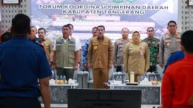 Rapat Forum Koordinasi Pimpiman Daerah (Forkopimda) Kabupaten Tangerang di Aula Pendopo Bupati Tangerang. Foto: ist