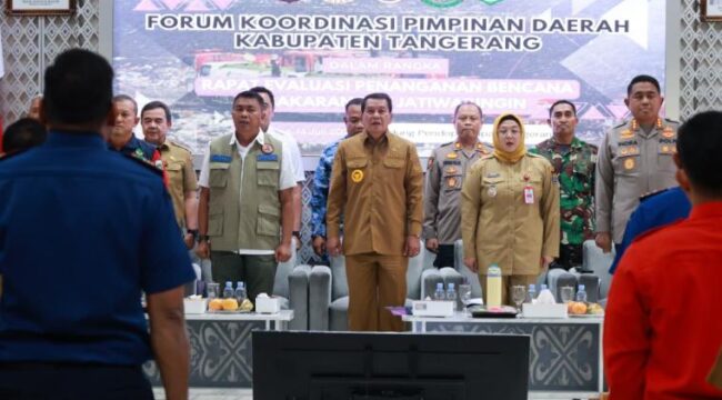 Rapat Forum Koordinasi Pimpiman Daerah (Forkopimda) Kabupaten Tangerang di Aula Pendopo Bupati Tangerang. Foto: ist