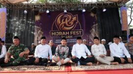 Bupati Tangerang, Moch. Maesyal Rasyid, saat membuka secara resmi kegiatan Hijrah Fest 1448 Hijriah dalam rangka memperingati Tahun Baru Islam 1 Muharram 1448 H tingkat Kecamatan Legok yang digelar di Alun-Alun Kecamatan Legok. Foto: ist