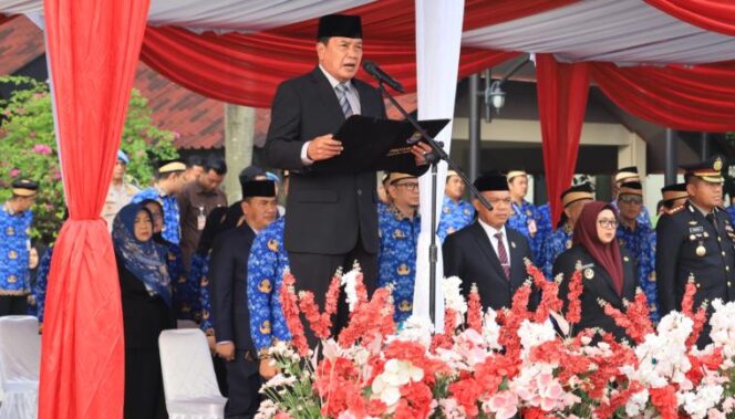 
 Bupati Tangerang Moch Maesyal Rasyid menjadi Instruktur upacara Peringatan Hari Lahir Pancasila Tingkat Kabupaten Tangerang Tahun 2026 di Lapangan Raden Aria Yudhanegara. Foto: ist