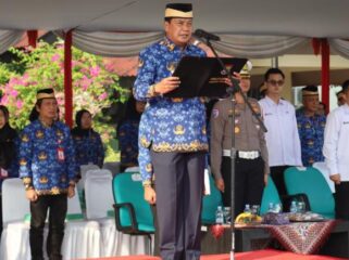 Bupati Tangerang Moch Maesyal Rasyid saat memimpin Upacara Peringatan Hari Koperasi ke-79 Tahun 2026 di Lapangan Raden Aria Yudhanegara, Puspemkab Tangerang. Foto: ist