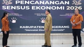 Maesyal Rasyid saat menghadiri Pencanangan Sensus Ekonomi 2026 di GSG Puspemkab Tangerang. Foto: ist