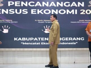 Maesyal Rasyid saat menghadiri Pencanangan Sensus Ekonomi 2026 di GSG Puspemkab Tangerang. Foto: ist