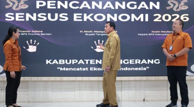Maesyal Rasyid saat menghadiri Pencanangan Sensus Ekonomi 2026 di GSG Puspemkab Tangerang. Foto: ist