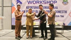 Wakil Bupati Tangerang Intan Nurul Hikmah saat menghadiri Workshop yang bertema “Kepatuhan Dunia Usaha dalam Pengelolaan Limbah Domestik” yang diselenggarakan PT Charoen Pokphand Indonesia Tbk., di Hotel Haris Gading Serpong Kec. Kelapa Dua. Foto: Ist