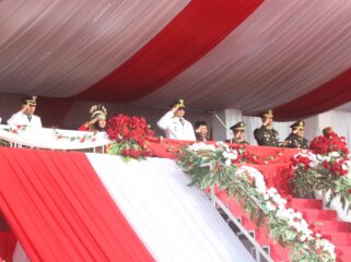 Wali Kota Serang Budi Rustandi saat Menjadi Inspektur Upacara Peringatan HUT Ke-81 RI. Foto: Ist